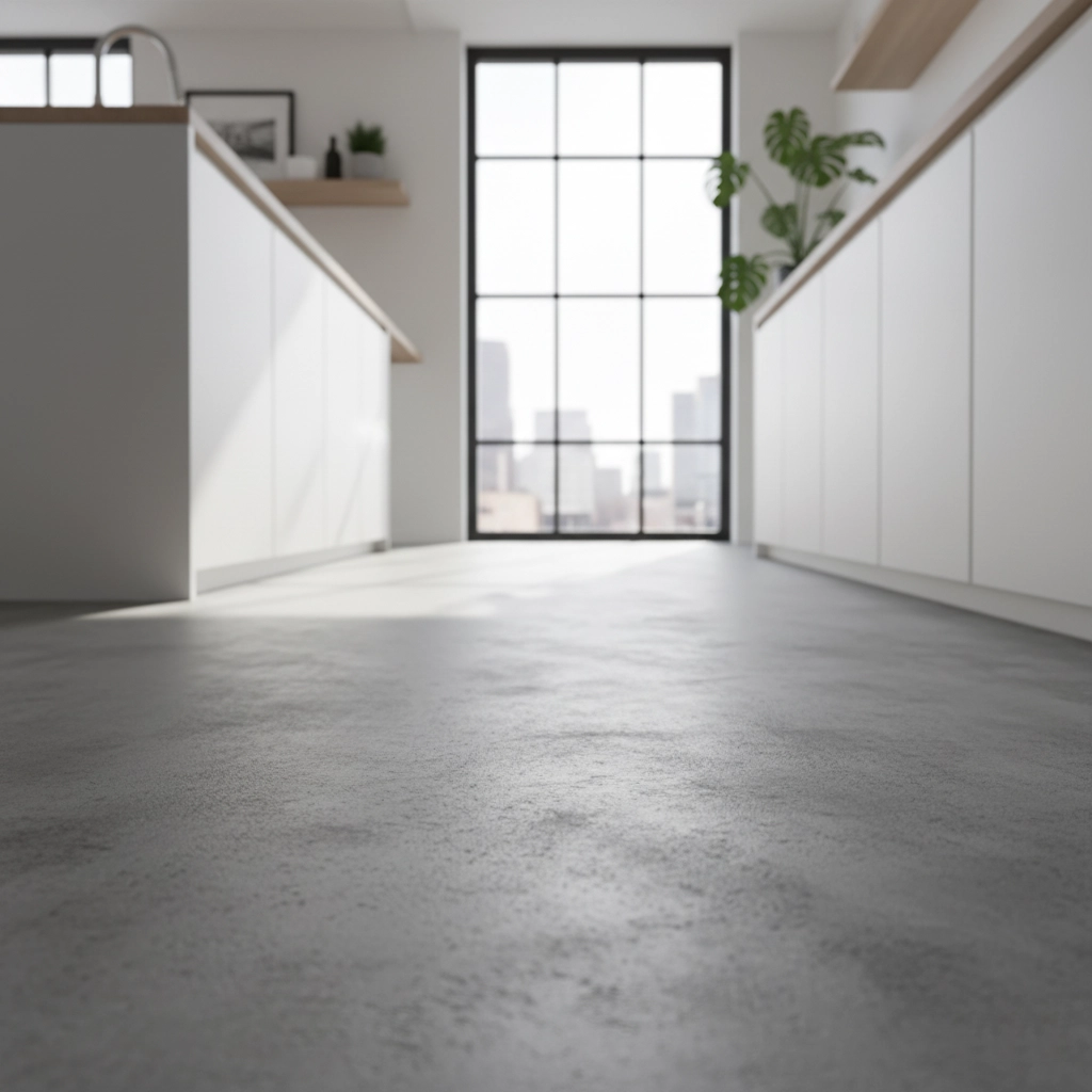 Pose de sol en vinyle PVC imitation bois, durable et facile d’entretien.